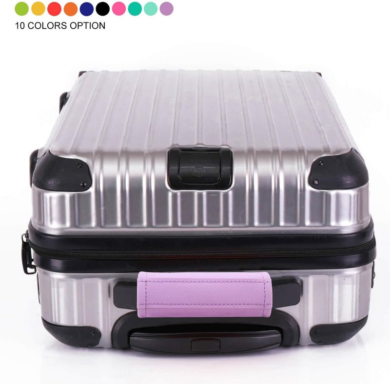 Gowraps Luggage Handle Wrap 5 Pack-Leather Luggage Handle Wraps for Suitcase/Handbag/Duffel Bag/Car Bright Luggage Identfier/Handle Covers/Grips Luggage Accessories for Travel 3.0 (Violet) - Image 5